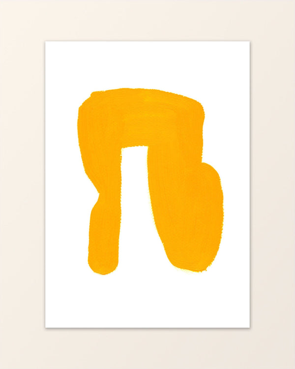 Oi! VII - Poster med osymmetrisk form i klargult - Nari Jo