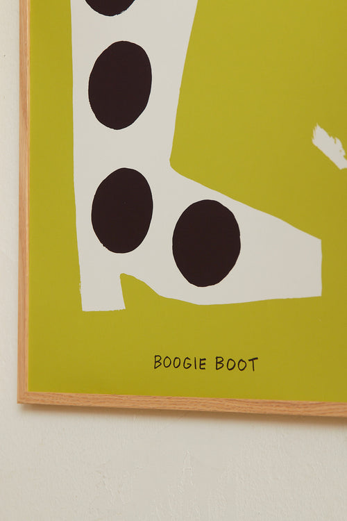 Close-up detail of the lower corner of the print with visible text