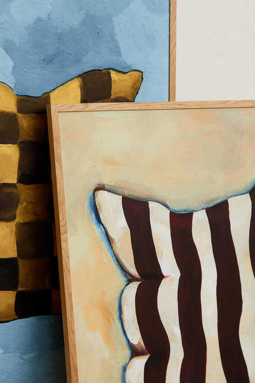 Wide stripe pillow