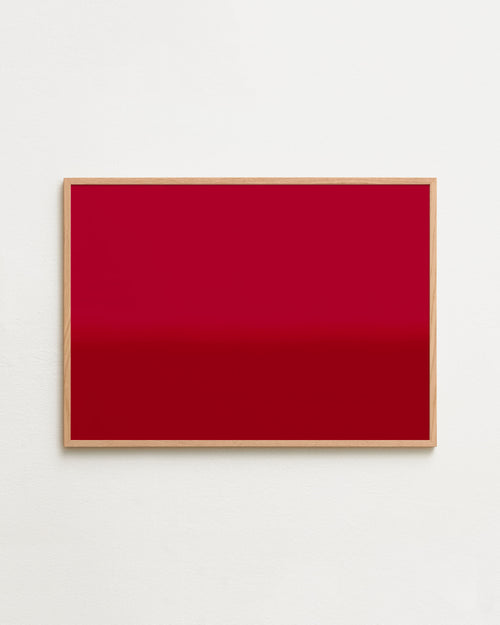 Solid red color swatch on a white background