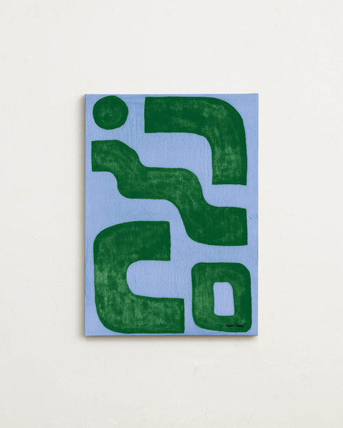 Canvas - Linen blue green