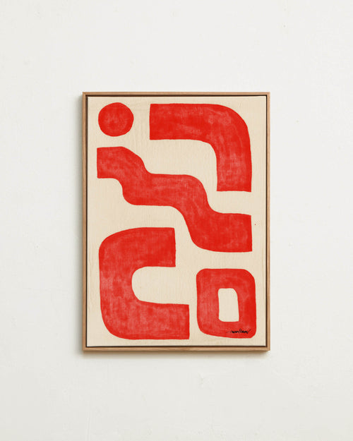 Canvas - Linen bright red