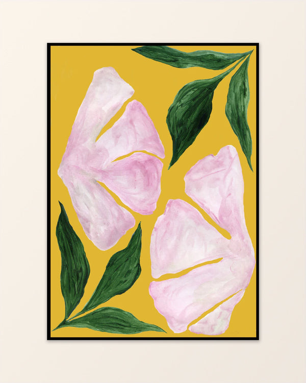 June - Poster med rosa blommor - Anna Mörner