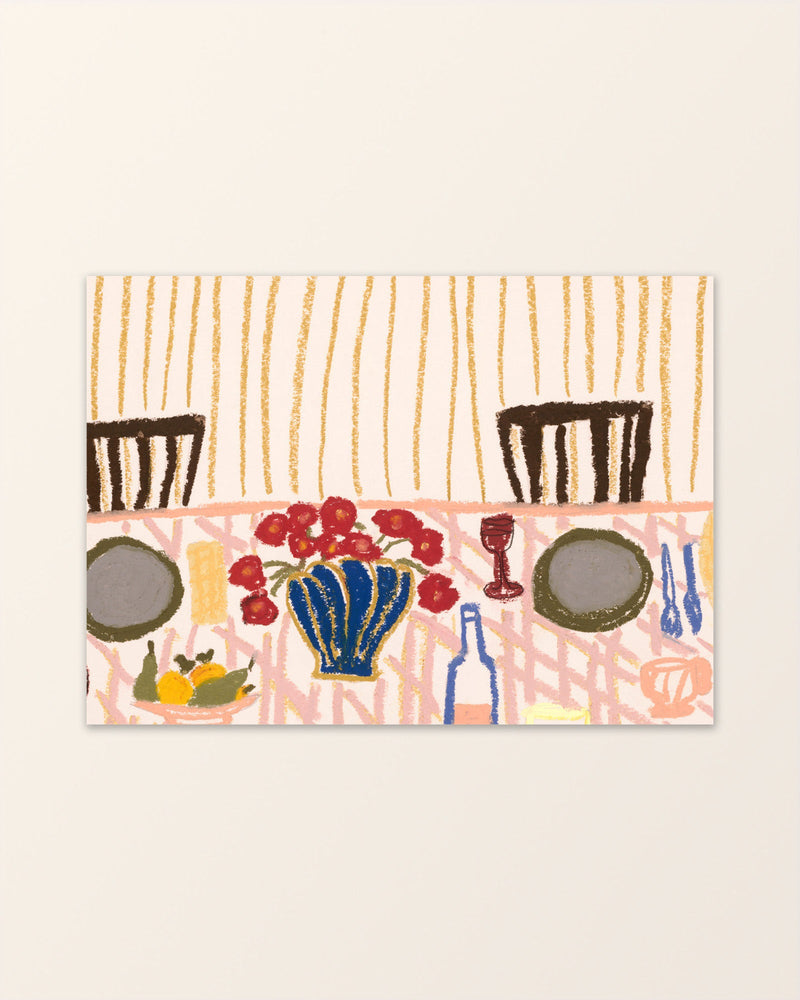 A table for two - Färgstark poster - Jennie Petersen