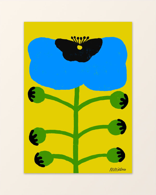 Blue Poppy- Poster - Madelen Möllard