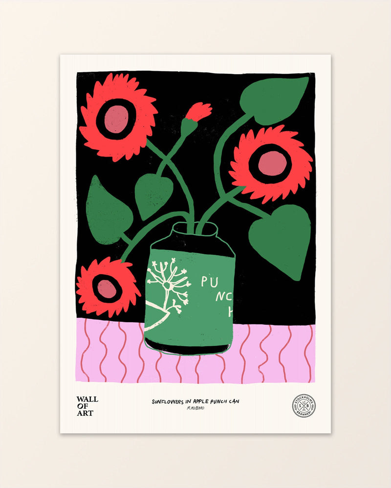 Madelen Möllard - Sunflowers in Apple Punch can - Limited Edition - Wall of Art - Stockholms Bränneri