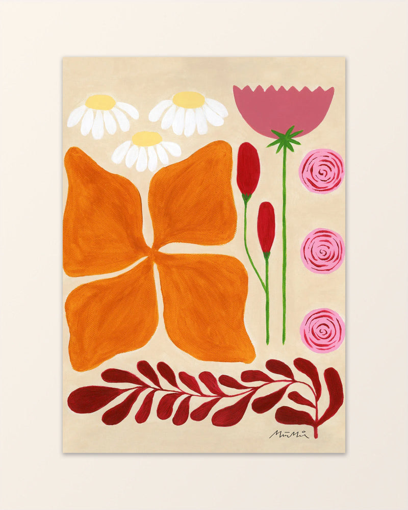 Flower field - Livlig poster - Mathilda Månsson